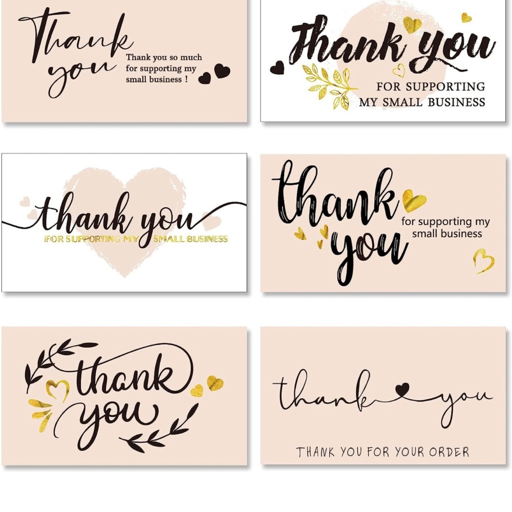 50 Pieces Thank You For Supporting My Small Business Cards Mini Thank You Cards